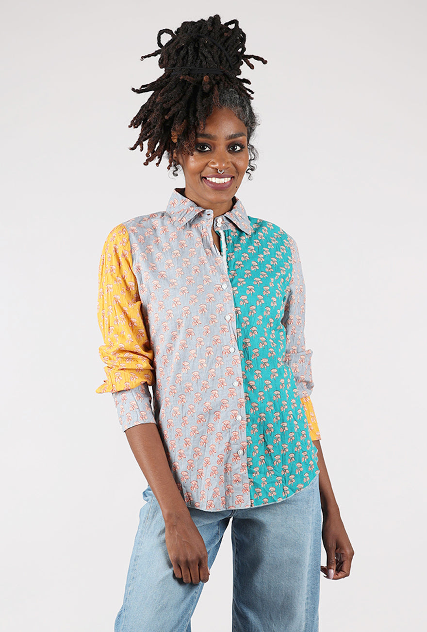 Tulip Crinkled Gretchen Shirt, Gingko