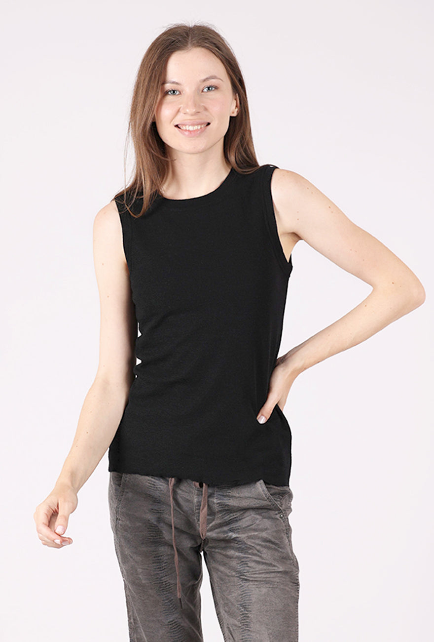 By Basics Merino Wool Tank, Black