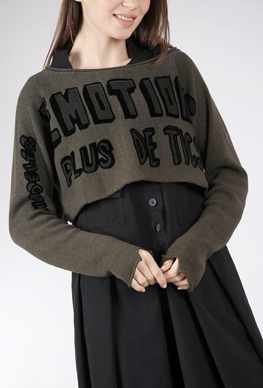 Rundholz Cropped Emotions Pullover, Jungle