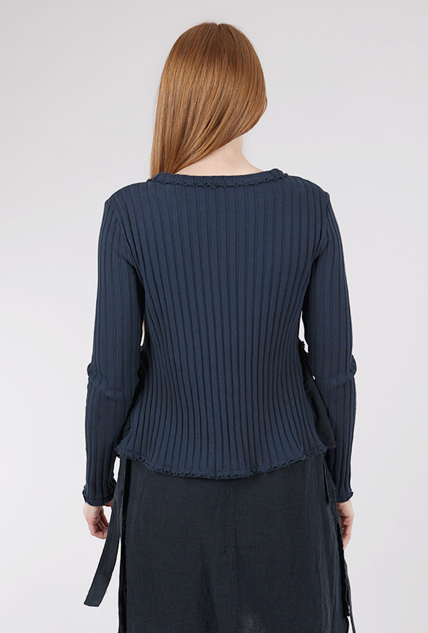 Kedziorek Mixed Media Shrunken Jacket, Navy