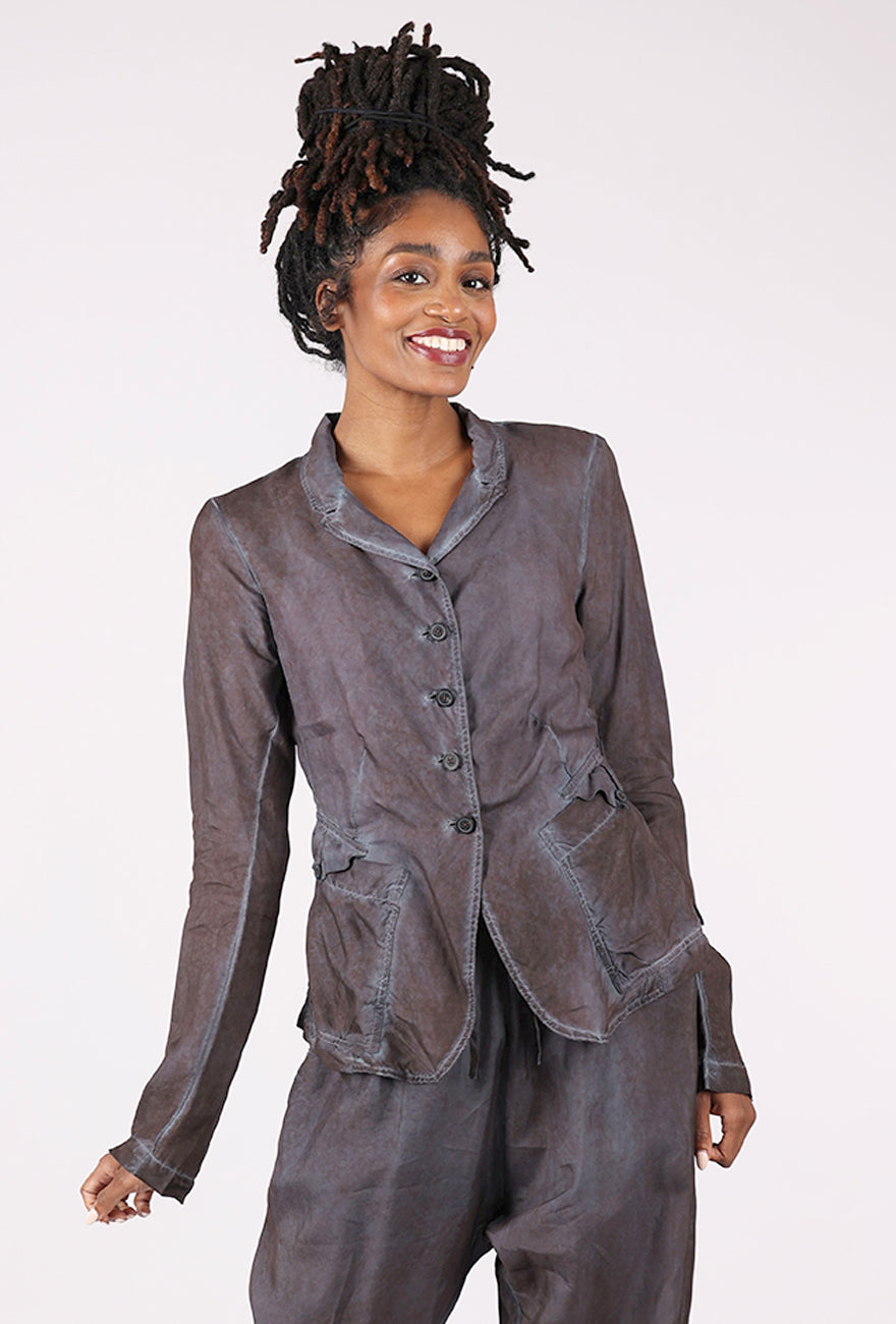 Rundholz Cupro Slouch Jacket. Flamingo Cloud