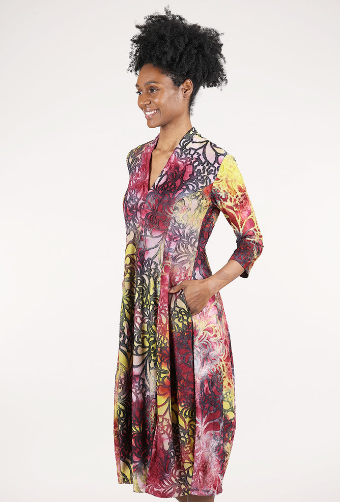 Alembika Shapely Lantern Dress, Petals