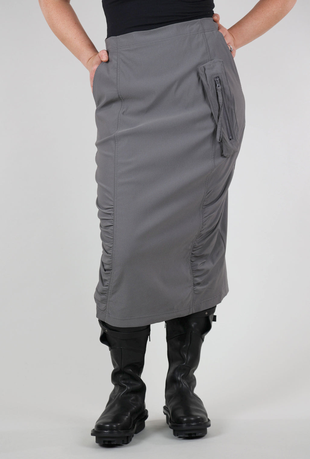Rundholz Twill Tech Slim Skirt, Rock