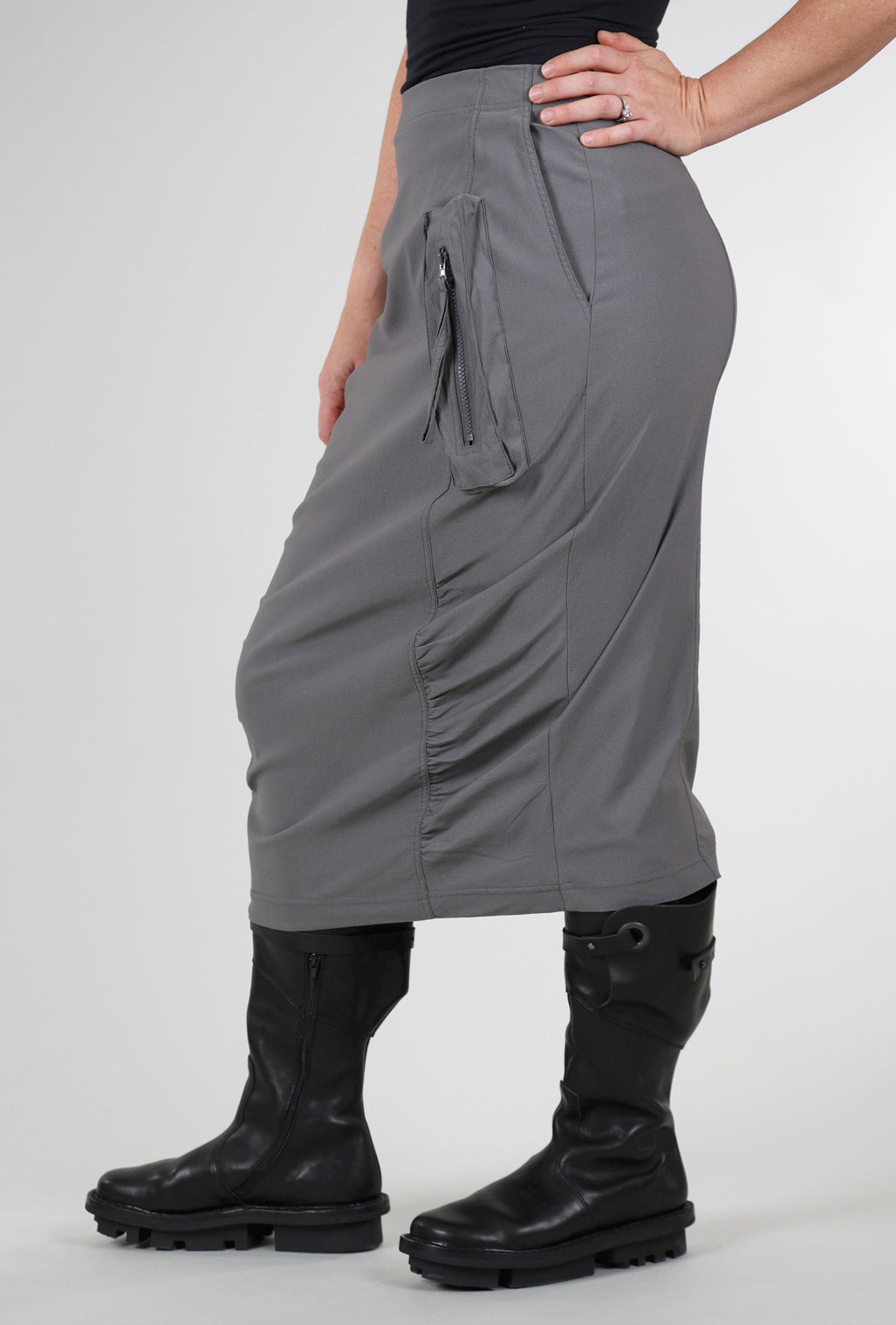 Rundholz Twill Tech Slim Skirt, Rock