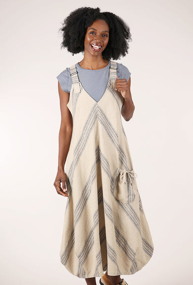 Boardwalk Overall Dress, Natural