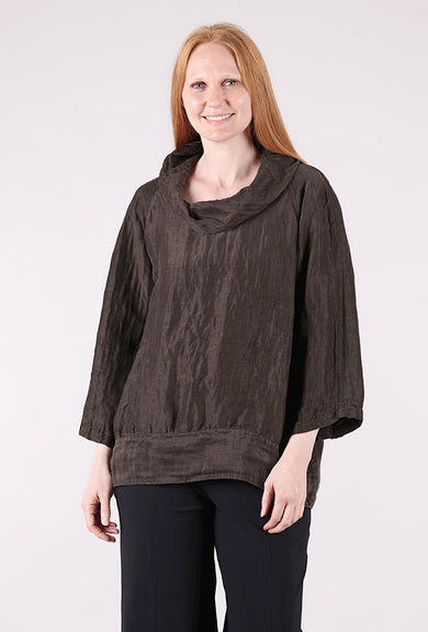 Grizas Silk Blend Cowl Blouse, Forest