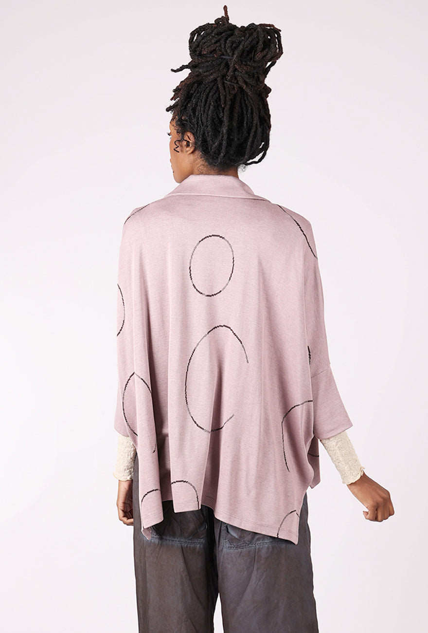 Ozai Knit Oversize Byrne Jacket, Pink