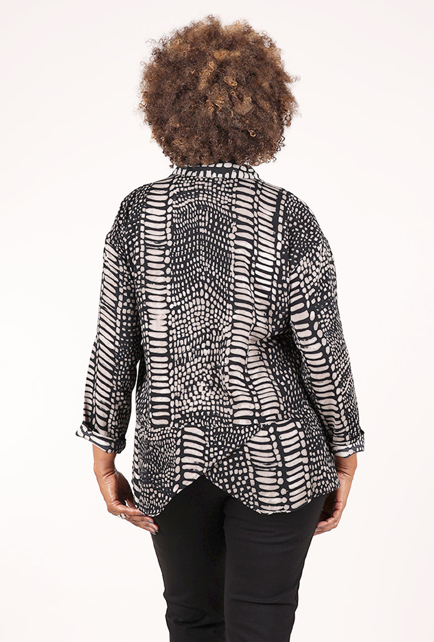 Olivia by Habitat Crepe Stones Overlay Tunic, Black