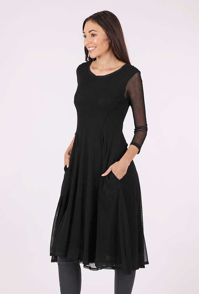 Porto Pendulum Dress, Black