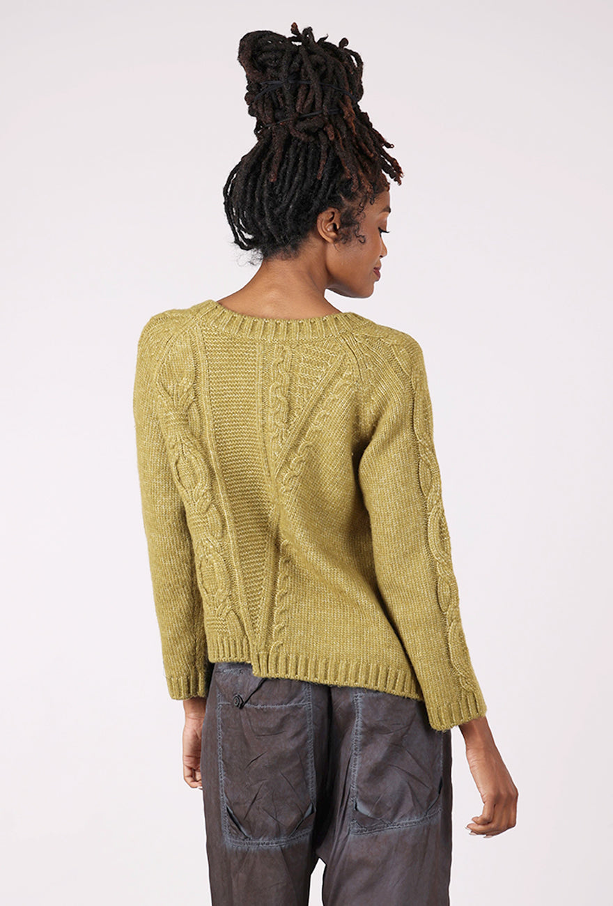 Olivia by Habitat Cozy Cables Pullover, Moss