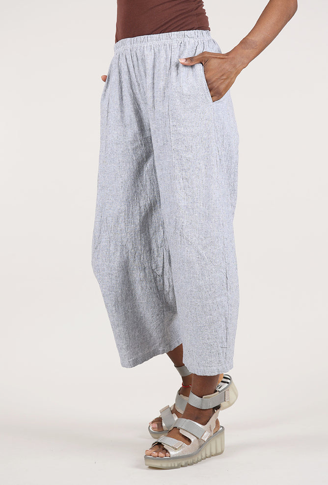 Cut Loose Crosshatch Barrel Pant, White