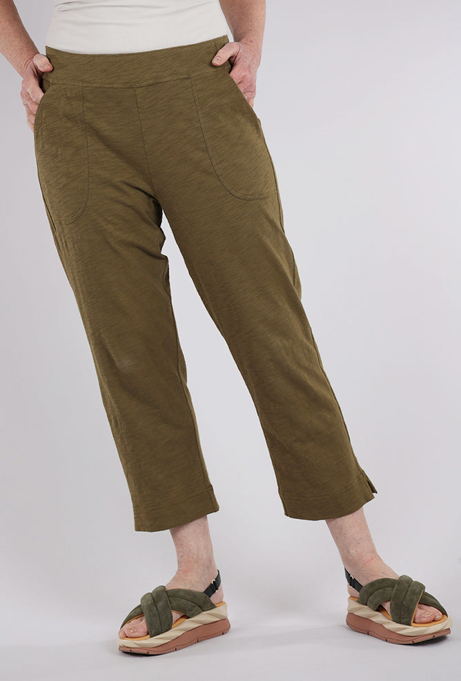 Escape by Habitat Cotton Slub Pocket Capri Pants, Cactus