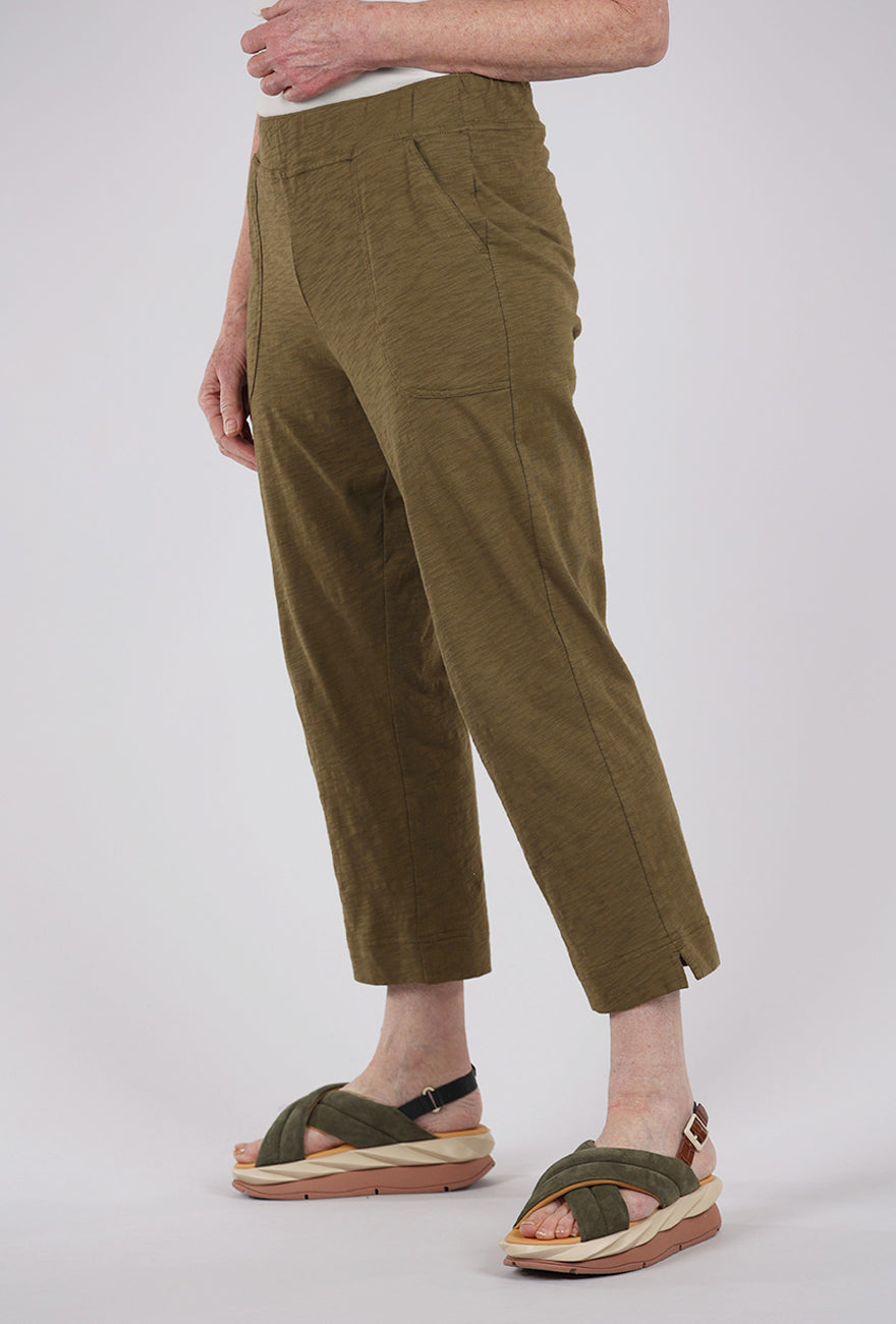 Escape by Habitat Cotton Slub Pocket Capri Pants, Cactus