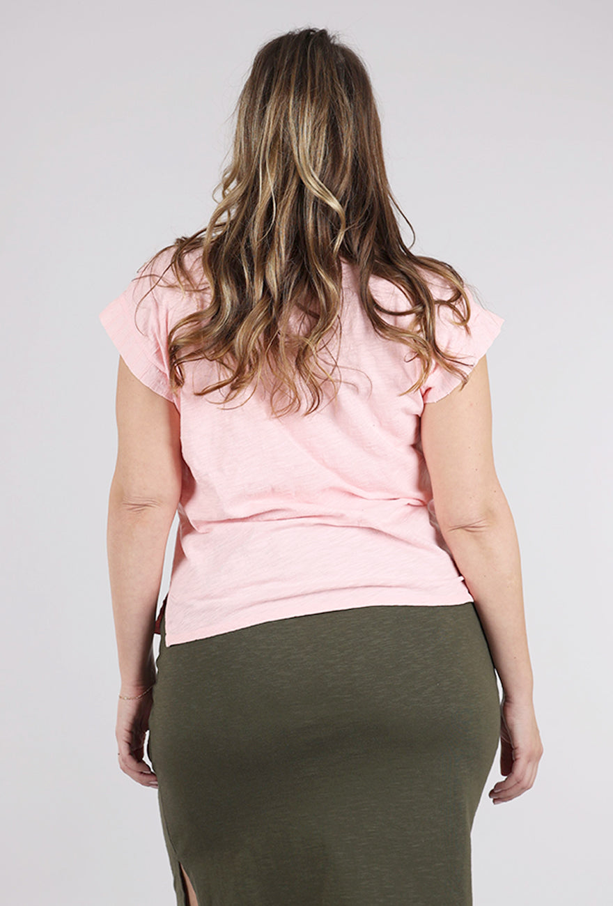 Mododoc Mixed Media S/L Tee, Pink