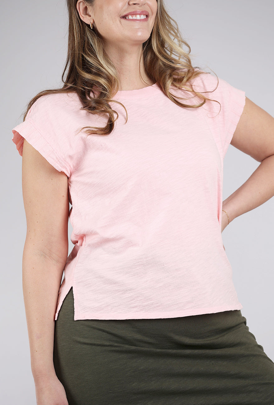 Mododoc Mixed Media S/L Tee, Pink