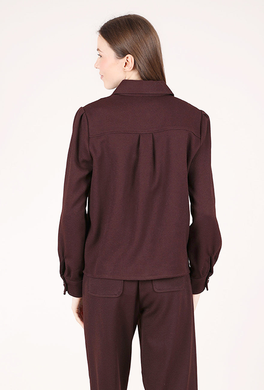 Sessun Theodora Short Pocket Shirt, Brown Whisky