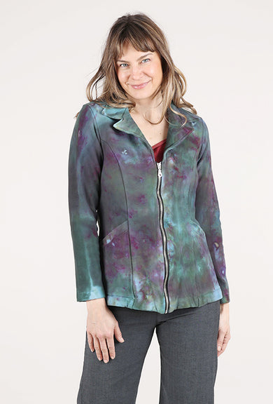 Heyne Bogut Fleecey Lapel Jacket, Waterlilies