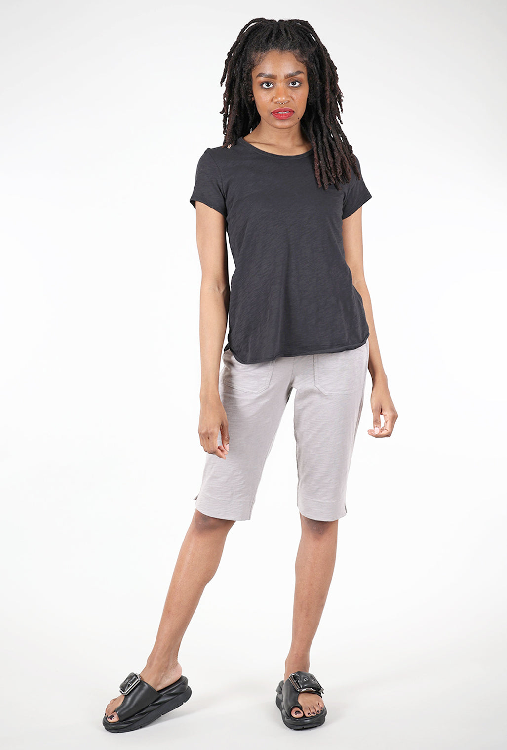 Escape by Habitat Cotton Slub Pedal Pusher, Fog