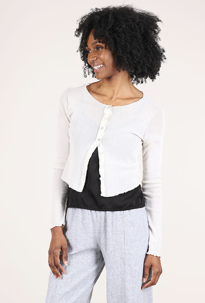 Cut Loose Tulle Shrunken Cardie, Jicama