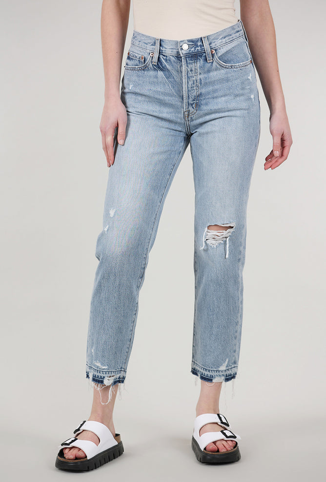 Pistola Charlie High-Rise Classic Straight, Distressed