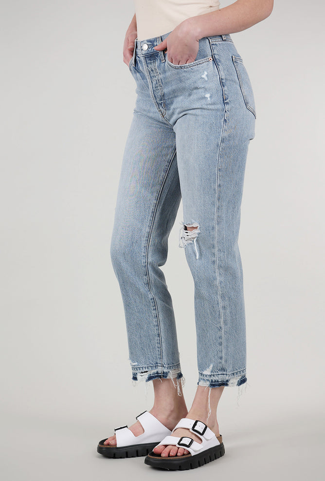 Pistola Charlie High-Rise Classic Straight, Distressed