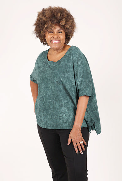 Transparente Clothing Static Snow Print Top, Pine