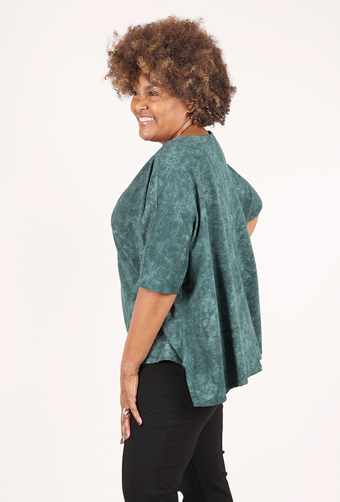 Transparente Clothing Static Snow Print Top, Pine