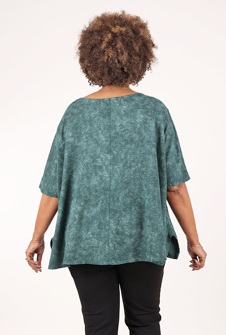 Transparente Clothing Static Snow Print Top, Pine