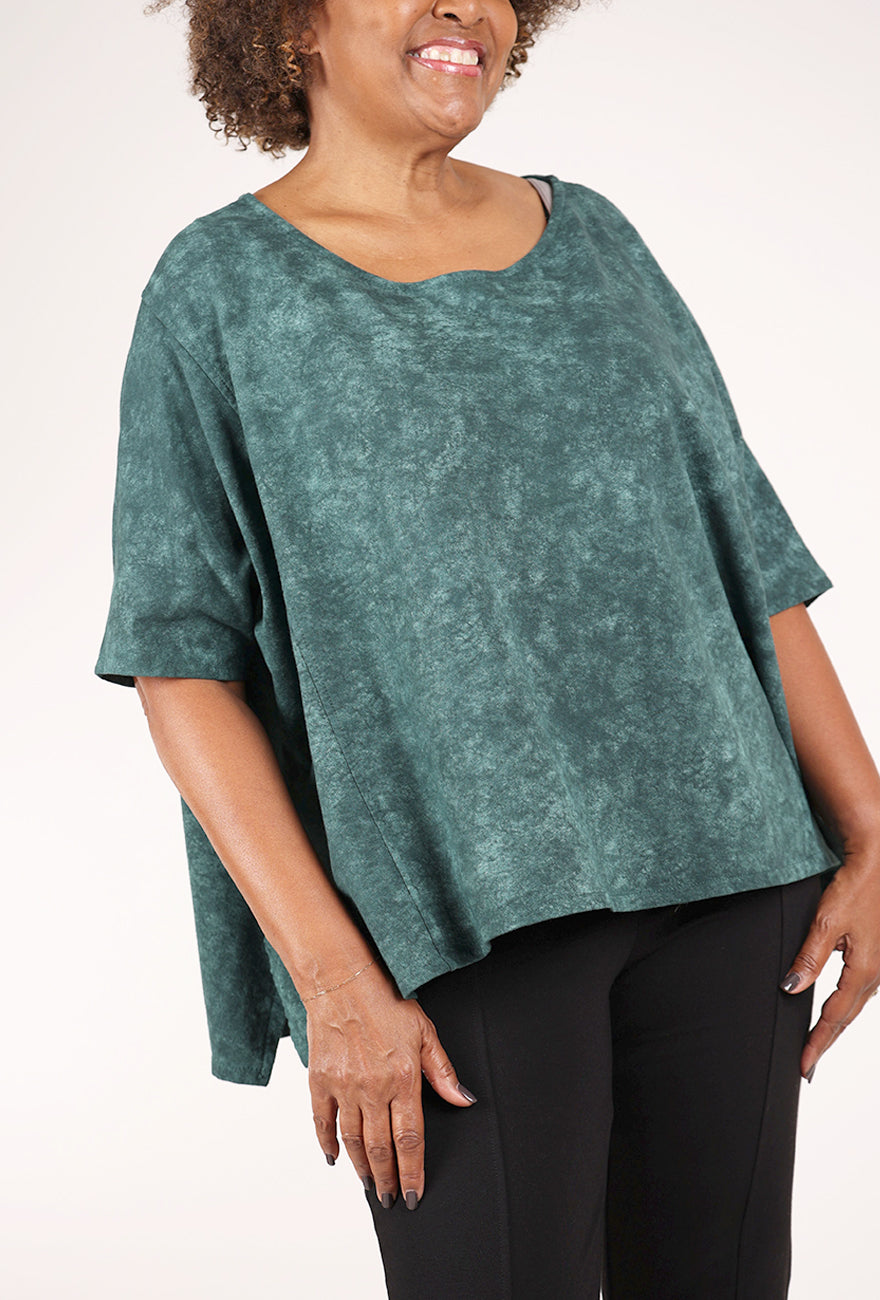 Transparente Clothing Static Snow Print Top, Pine