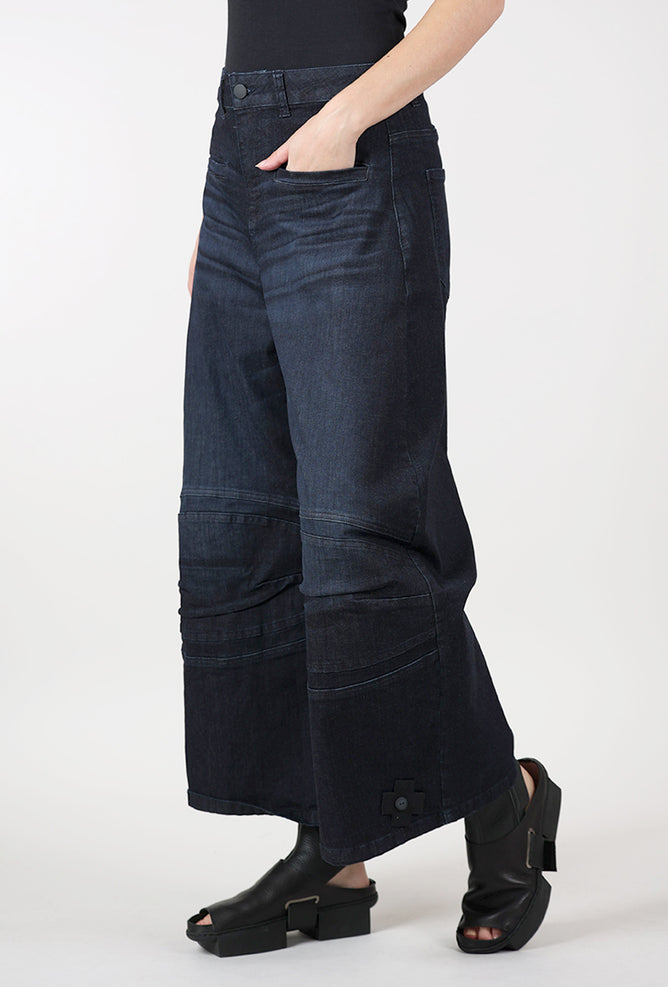 Pluslavie Bubble Crop Denim, Dark Blue