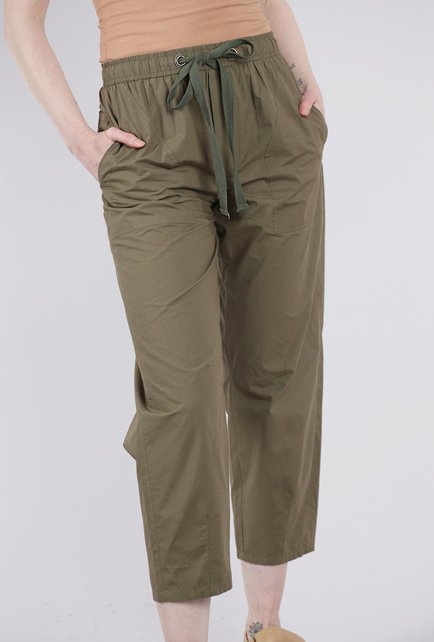 Lilla P Everyday Poplin Pant, Kelp