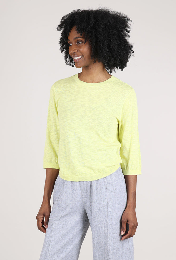 Mododoc 3/4-Sleeve Swing Sweater, Lush Pear