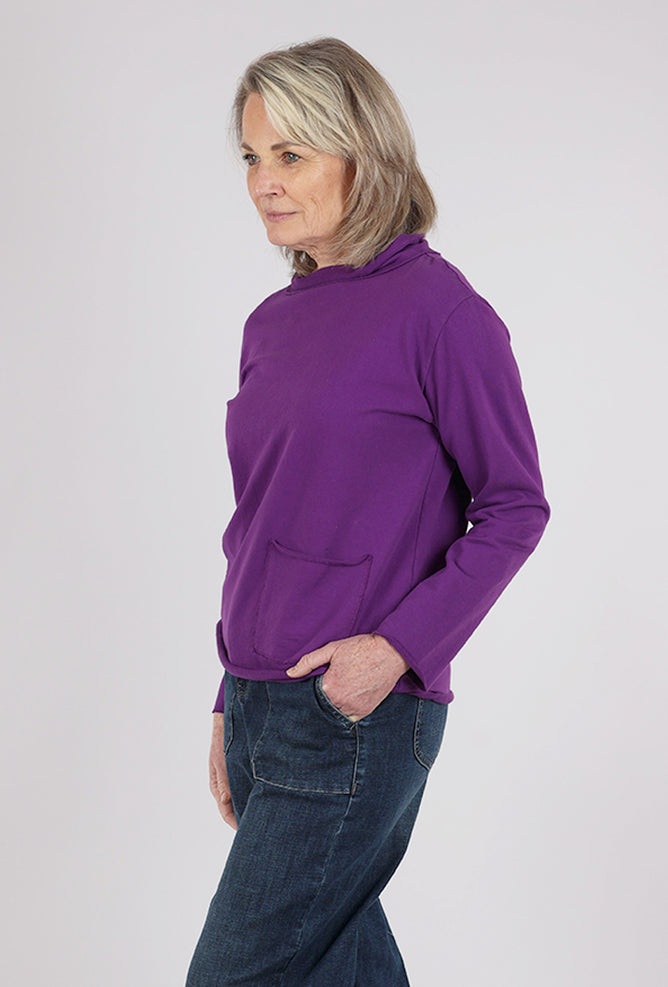 Prairie Cotton Relaxed Yoga Top, Violet