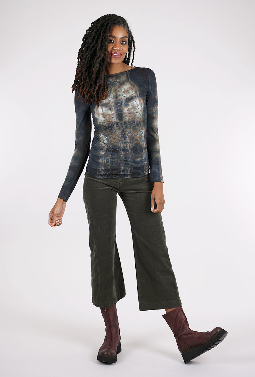 AMB Designs Raw Edge Second Skin Top, Hidden Marble/Charcoal