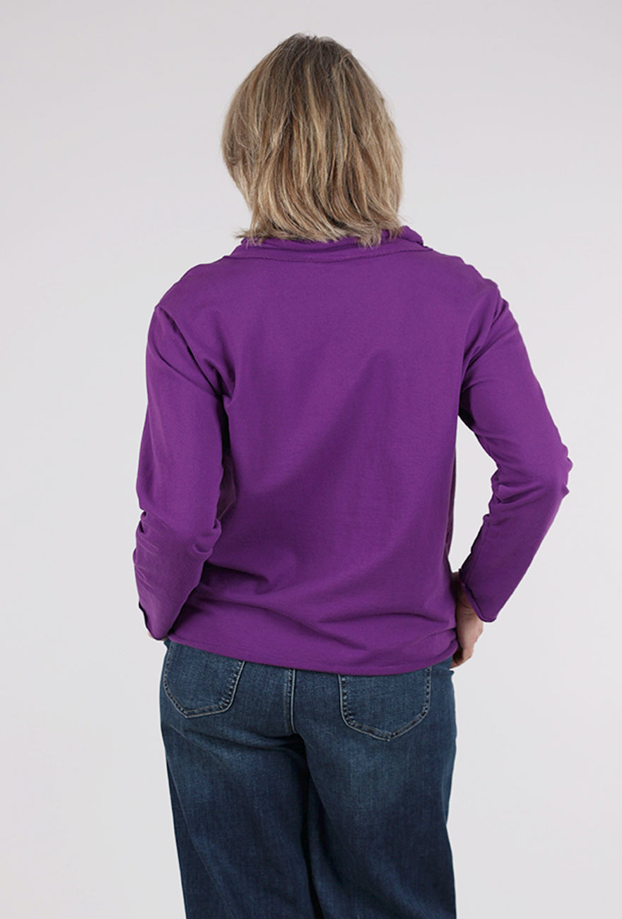 Prairie Cotton Relaxed Yoga Top, Violet