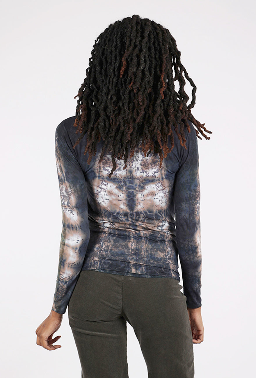 AMB Designs Raw Edge Second Skin Top, Hidden Marble/Charcoal