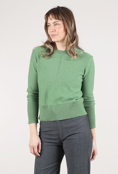 Kinross Cashmere Rib Trim Crew Sweater, Vine
