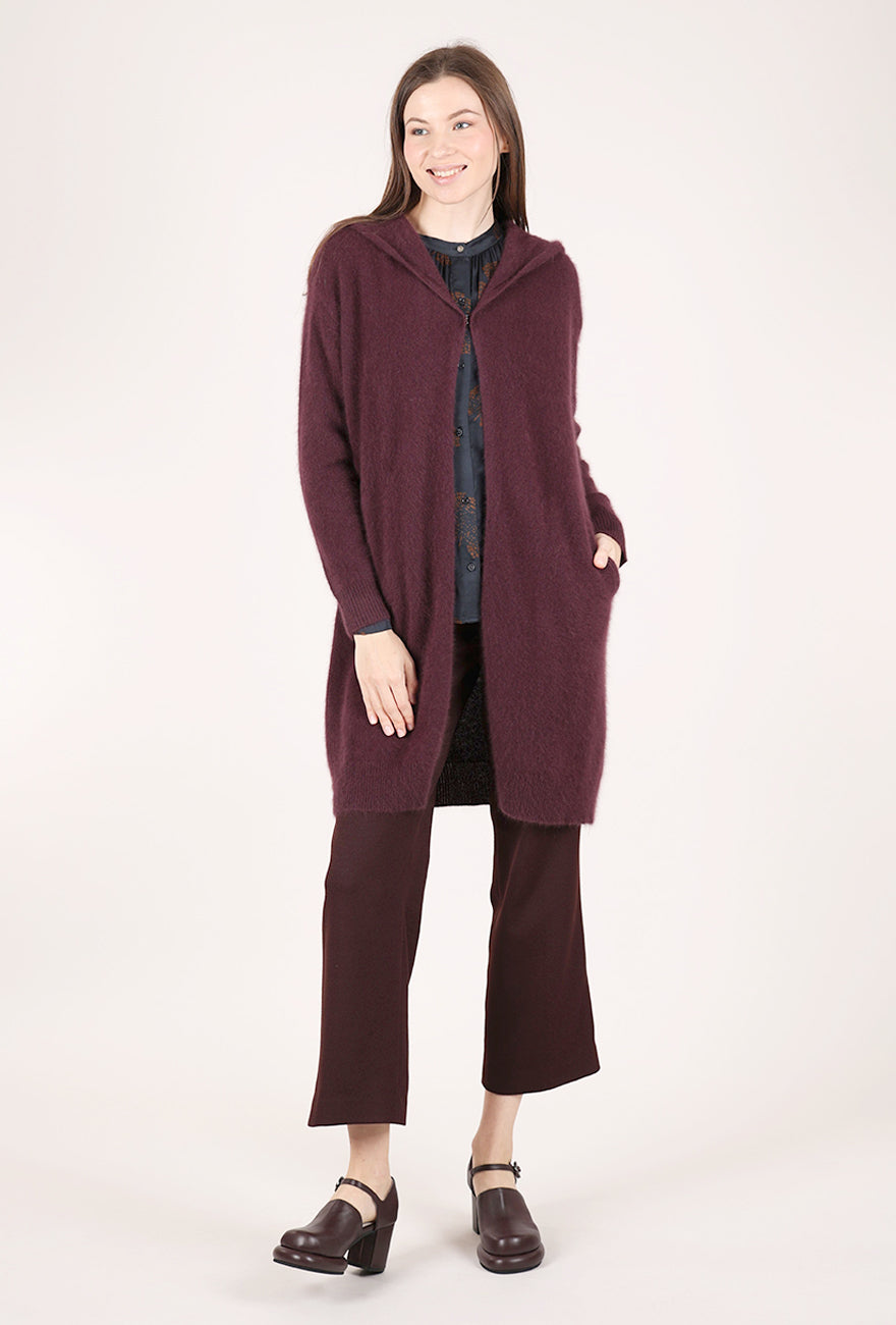 Estheme Cashmere Capuche Hooded Duster, Soja