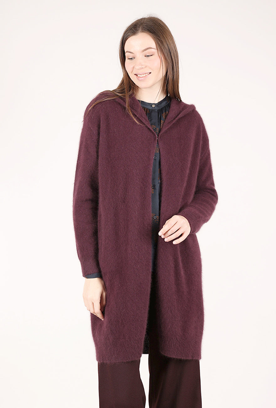 Estheme Cashmere Capuche Hooded Duster, Soja