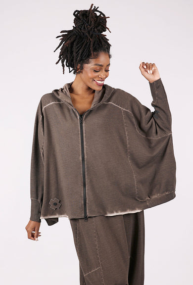 Pluslavie Wide Short Jacket II, Chocolate Print