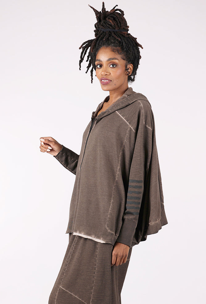 Pluslavie Wide Short Jacket II, Chocolate Print