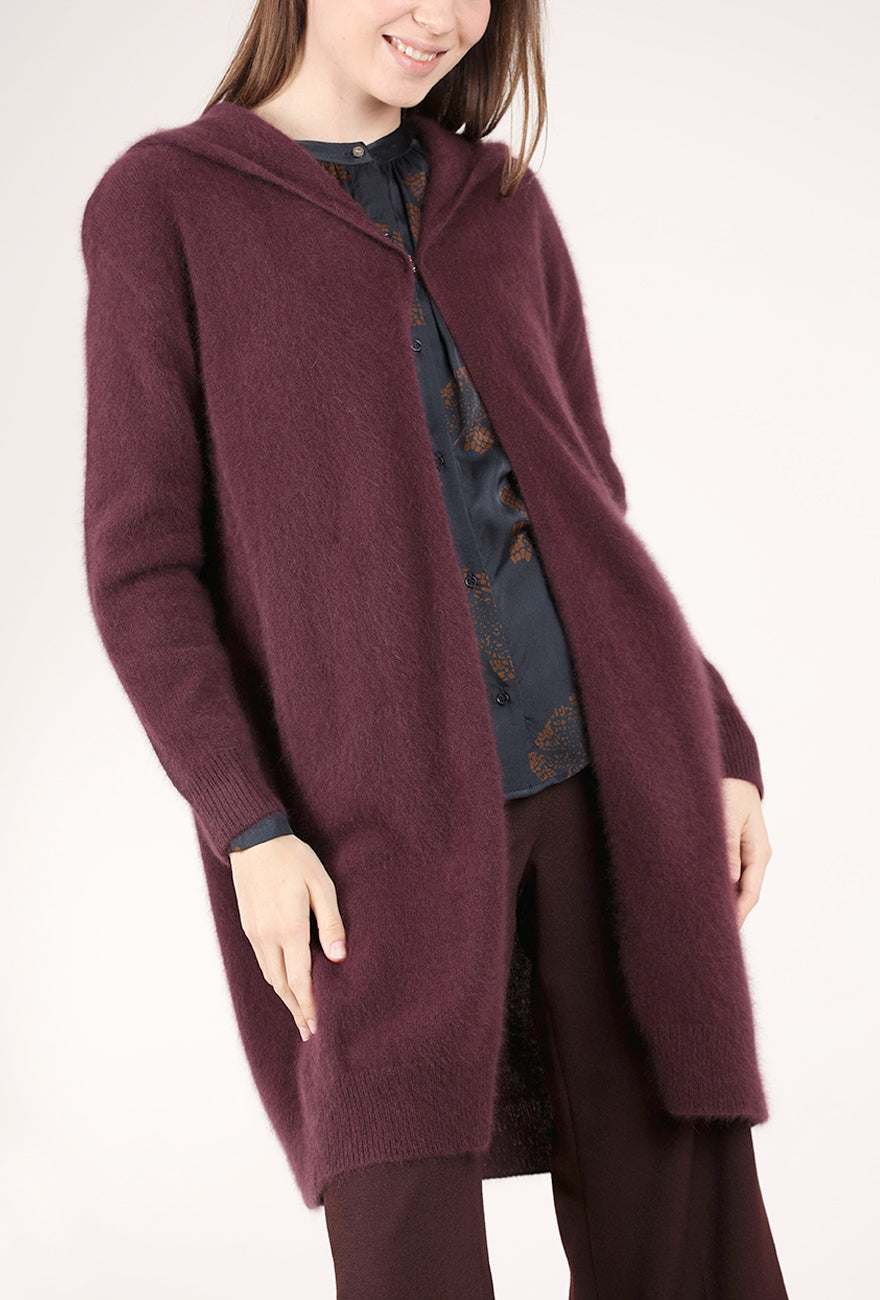 Estheme Cashmere Capuche Hooded Duster, Soja