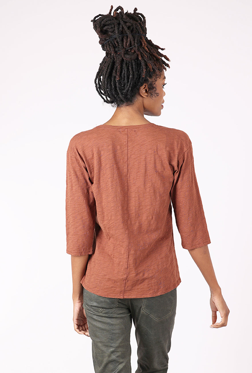 Side-Gathered Tee, Maple Syrup
