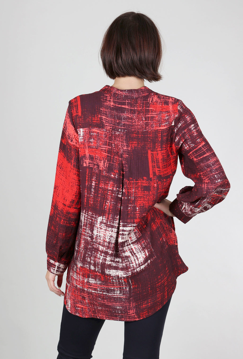 Noen Tamra Tunic Blouse, Red/Plum