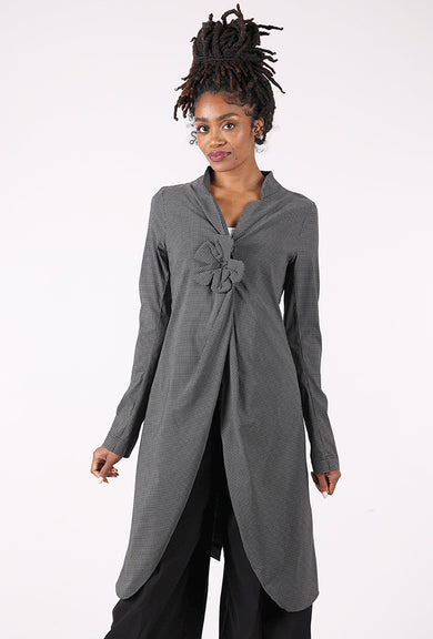 Rundholz Sig Stretch Frock Topper, Black Check