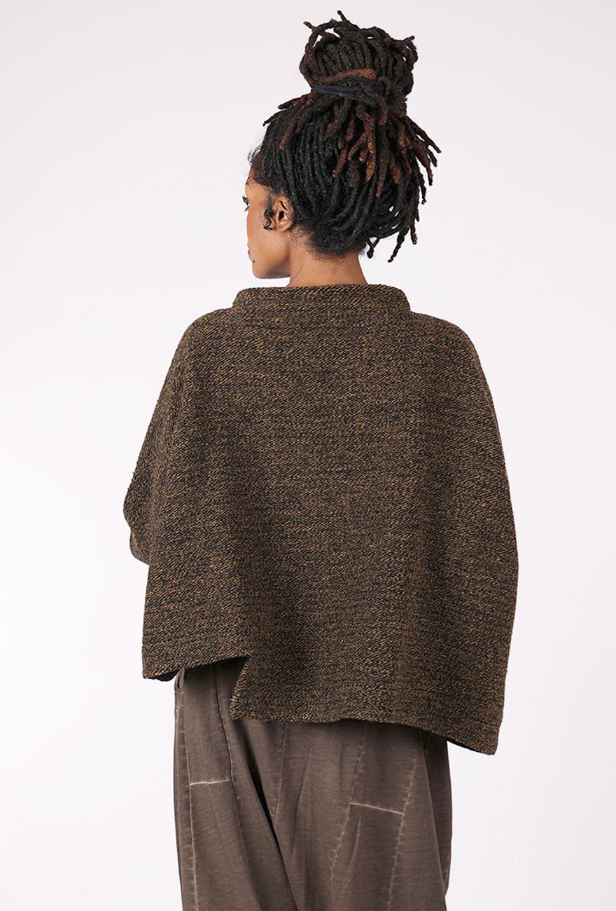 Alembika Quilted Funnel Cocoon Top, Black