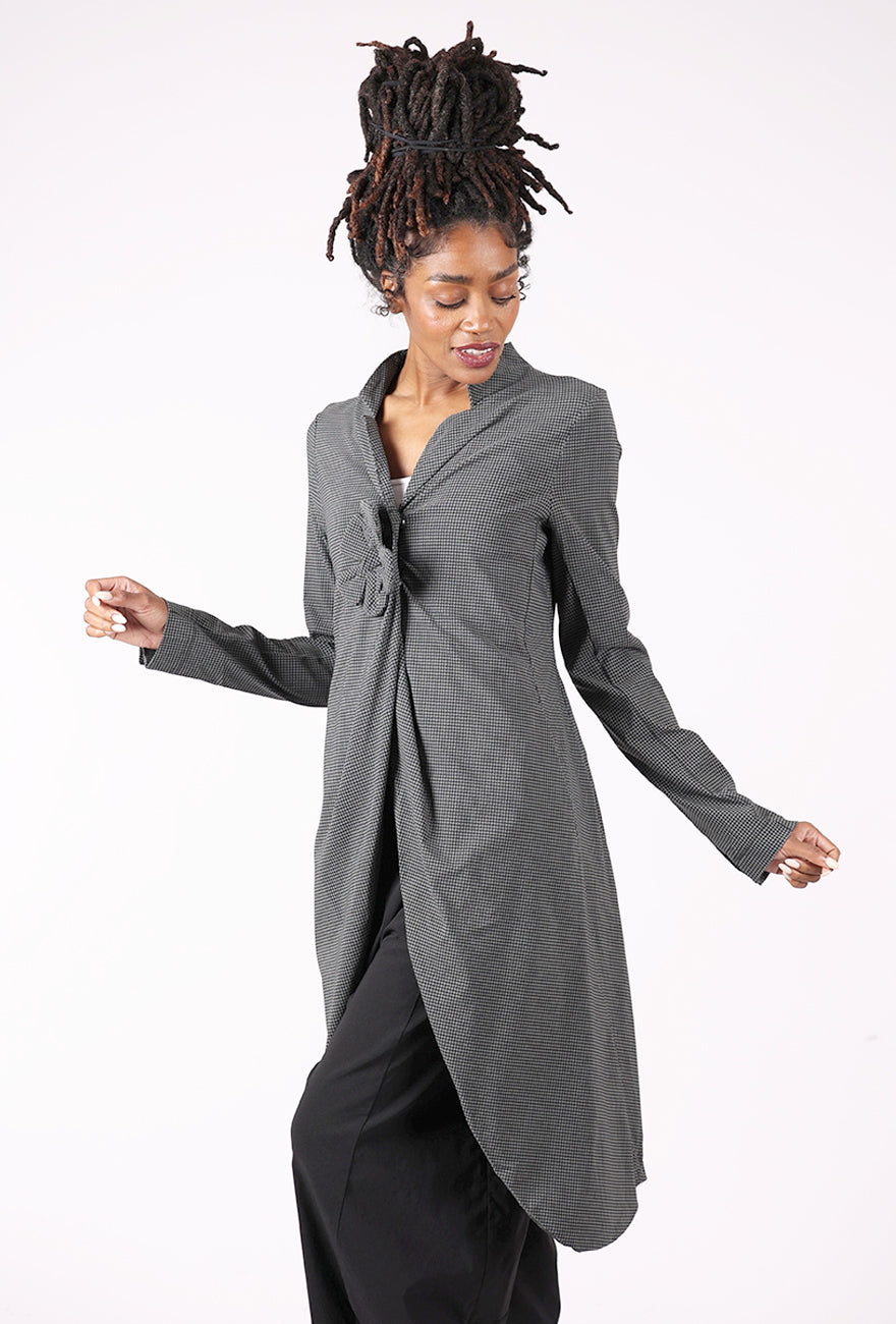 Rundholz Sig Stretch Frock Topper, Black Check