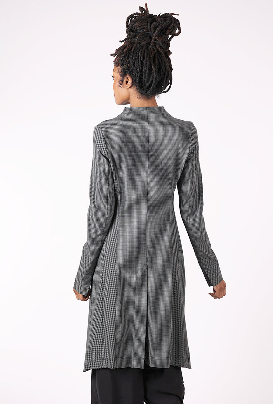 Rundholz Sig Stretch Frock Topper, Black Check