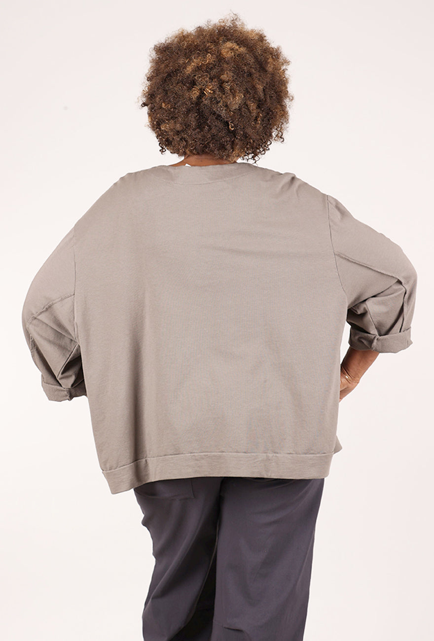 Transparente Clothing Vintage Seamed Sweatshirt, Mocha