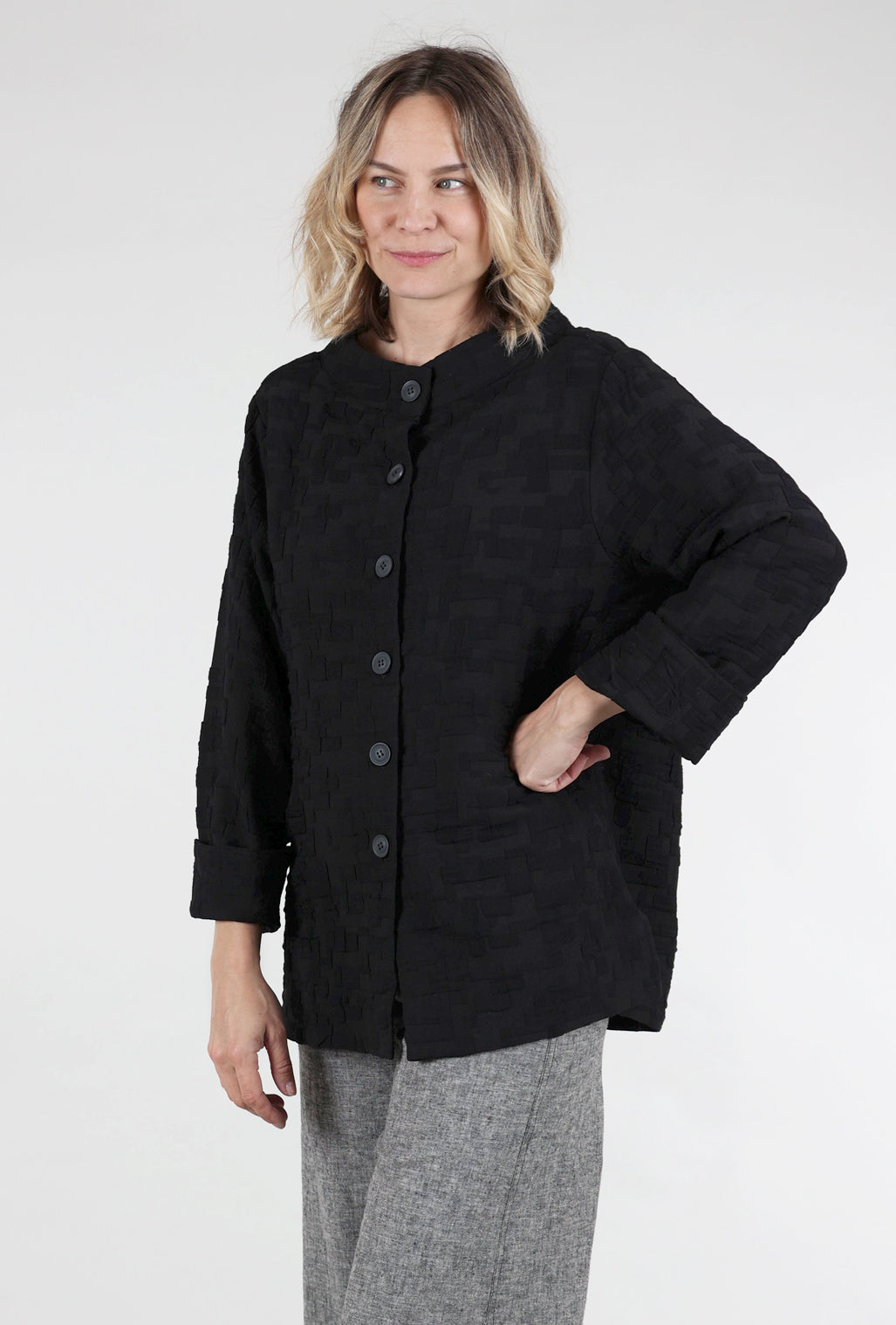 M Square Hazel Strata Jacket, Onyx